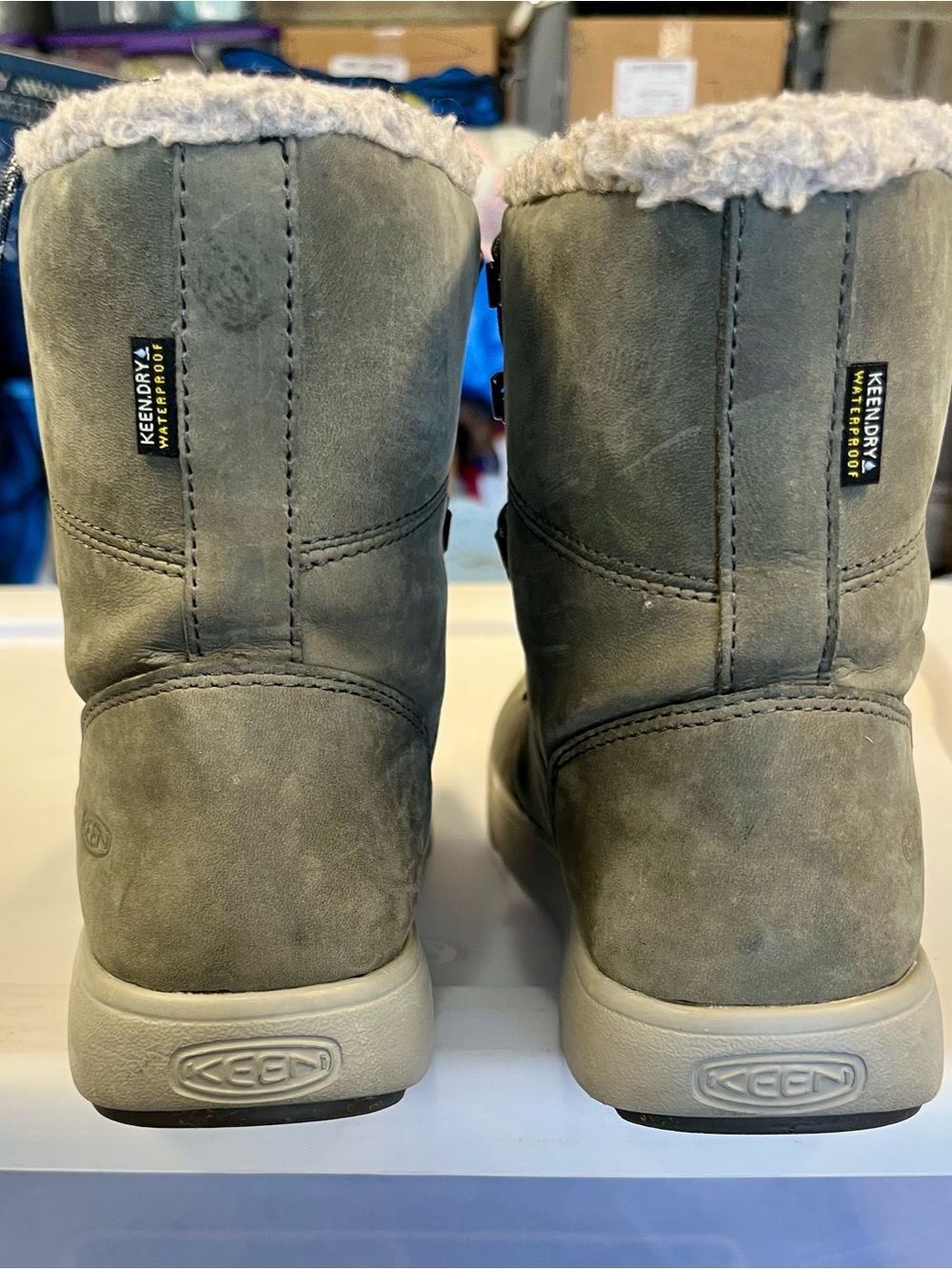 KEEN Waterproof Hiker Boots Elena Pewter/Drizzle - size 8 - Picture 13 of 13